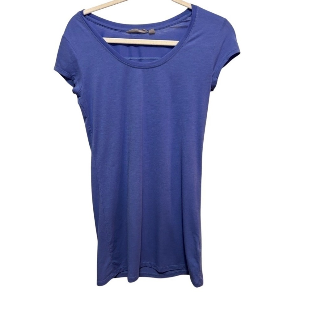 Athleta T-Shirt Dress Womens XS Blue Short‎ Sleeve Lightweight Mini Athleisure